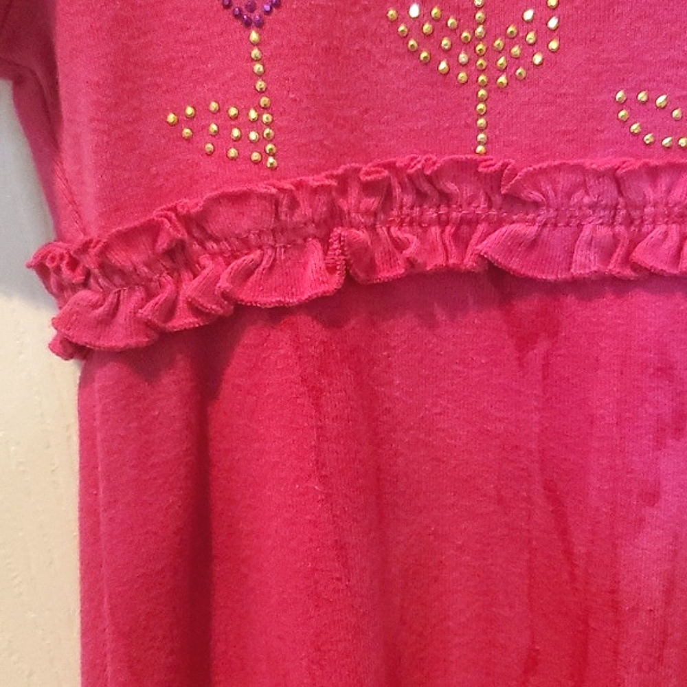 Mignone Pink Floral Design Top & Tie Dye Bottom Dress Toddler Girls Size 2T - Picture 6 of 10